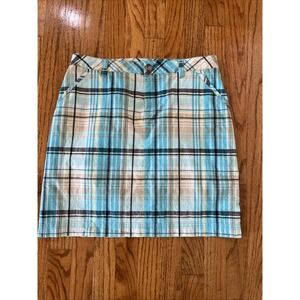 Christopher Banks skort Women Size 6 Plaid Golf Outdoor hiking Pockets